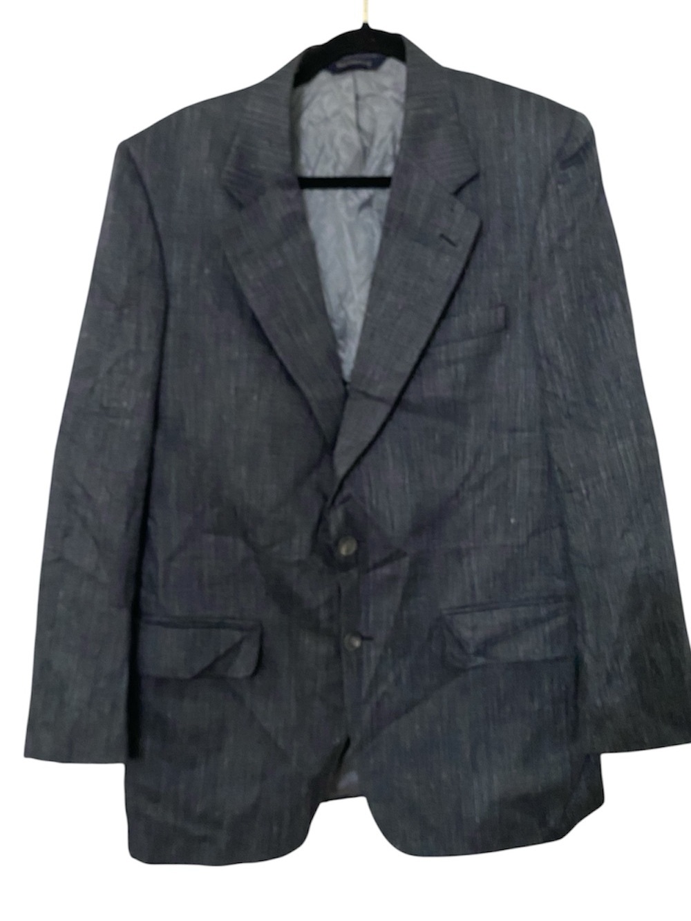 Vintage Burberrys’ Silk Men's Slate Gray Pinstripe Blazer See Measurements